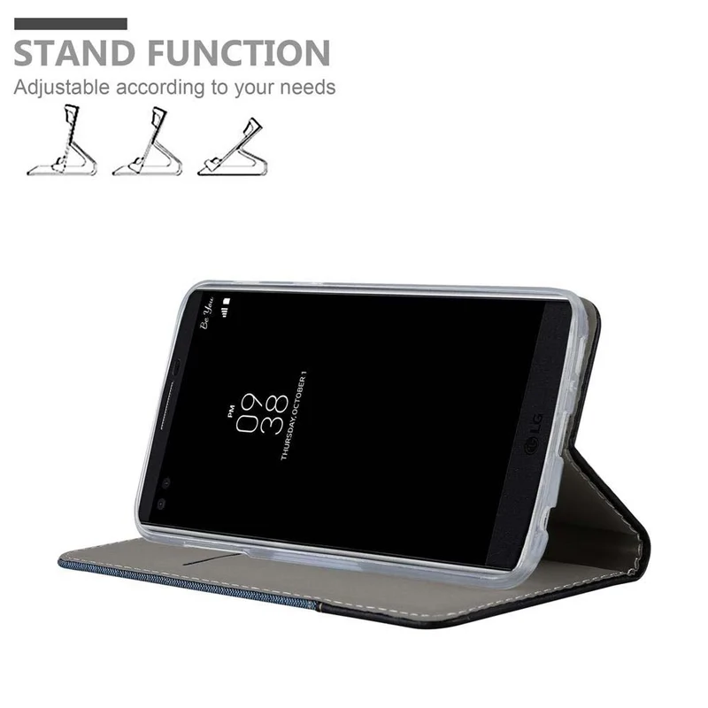 Cadorabo Hülle kompatibel mit LG V10 Schutzhülle mit Magnetverschluss, Standfunktion und Kartenfach