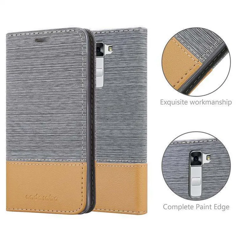 Cadorabo Hülle kompatibel mit LG K7 2016 Schutzhülle mit Magnetverschluss, Standfunktion und Kartenfach