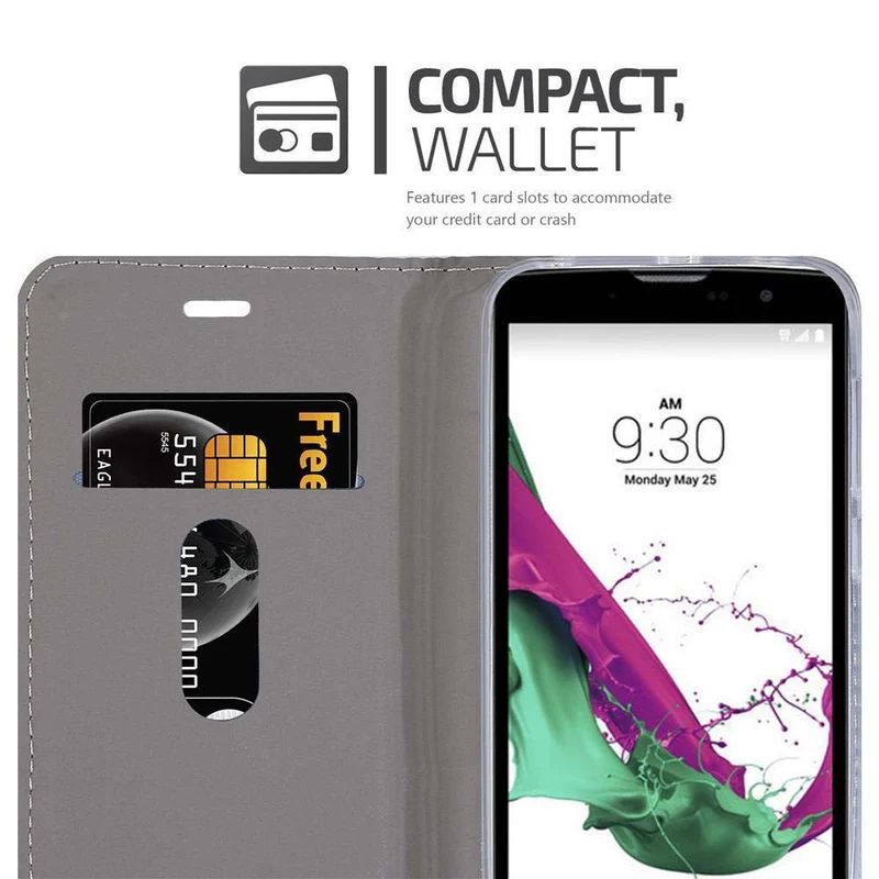 Cadorabo Hülle kompatibel mit LG G4C / G4 MINI / MAGNA Schutzhülle mit Magnetverschluss, Standfunktion und Kartenfach