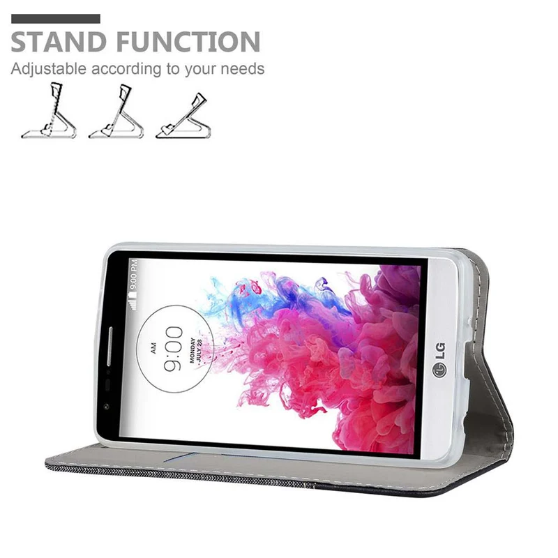 Cadorabo Hülle kompatibel mit LG G3 MINI / G3 S Schutzhülle mit Magnetverschluss, Standfunktion und Kartenfach