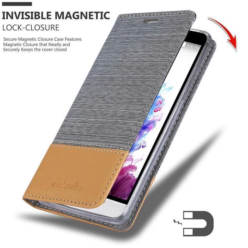 Cadorabo Hülle kompatibel mit LG G3 MINI / G3 S Schutzhülle mit Magnetverschluss, Standfunktion und Kartenfach