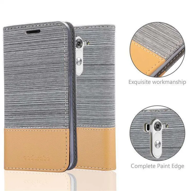 Cadorabo Hülle kompatibel mit LG G3 MINI / G3 S Schutzhülle mit Magnetverschluss, Standfunktion und Kartenfach