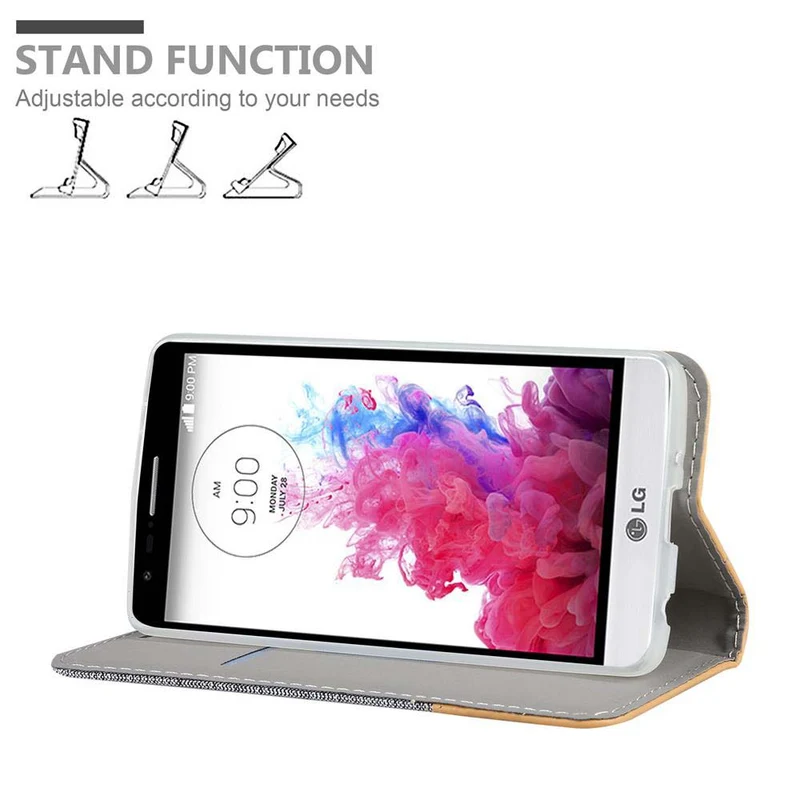 Cadorabo Hülle kompatibel mit LG G3 MINI / G3 S Schutzhülle mit Magnetverschluss, Standfunktion und Kartenfach