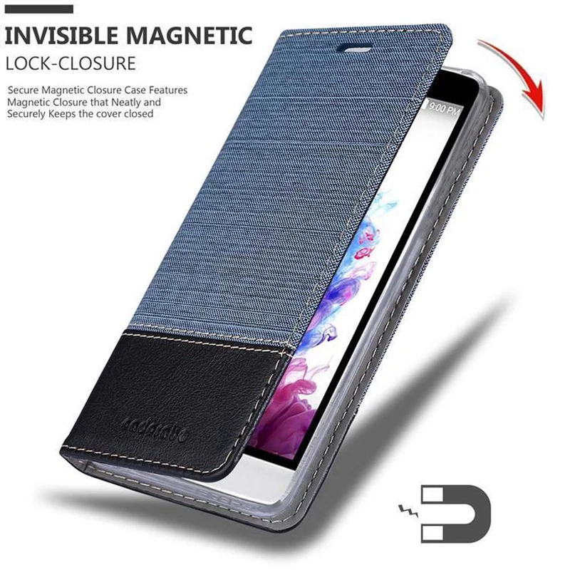 Cadorabo Hülle kompatibel mit LG G3 MINI / G3 S Schutzhülle mit Magnetverschluss, Standfunktion und Kartenfach