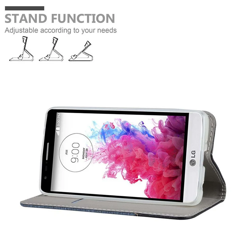 Cadorabo Hülle kompatibel mit LG G3 MINI / G3 S Schutzhülle mit Magnetverschluss, Standfunktion und Kartenfach