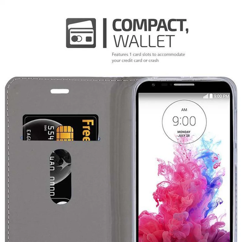 Cadorabo Hülle kompatibel mit LG G3 MINI / G3 S Schutzhülle mit Magnetverschluss, Standfunktion und Kartenfach