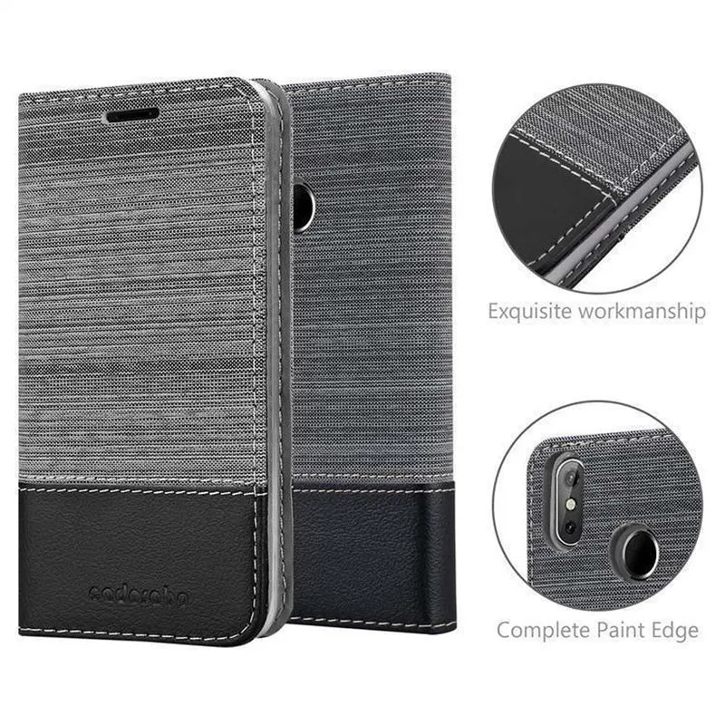 Cadorabo Hülle kompatibel mit Cubot J3 PRO Schutzhülle mit Magnetverschluss, Standfunktion und Kartenfach
