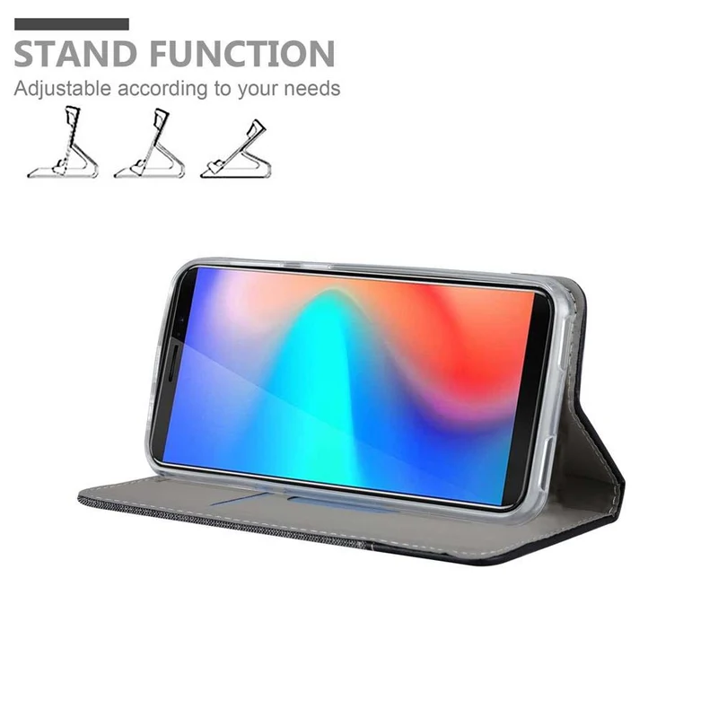 Cadorabo Hülle kompatibel mit Cubot J3 PRO Schutzhülle mit Magnetverschluss, Standfunktion und Kartenfach