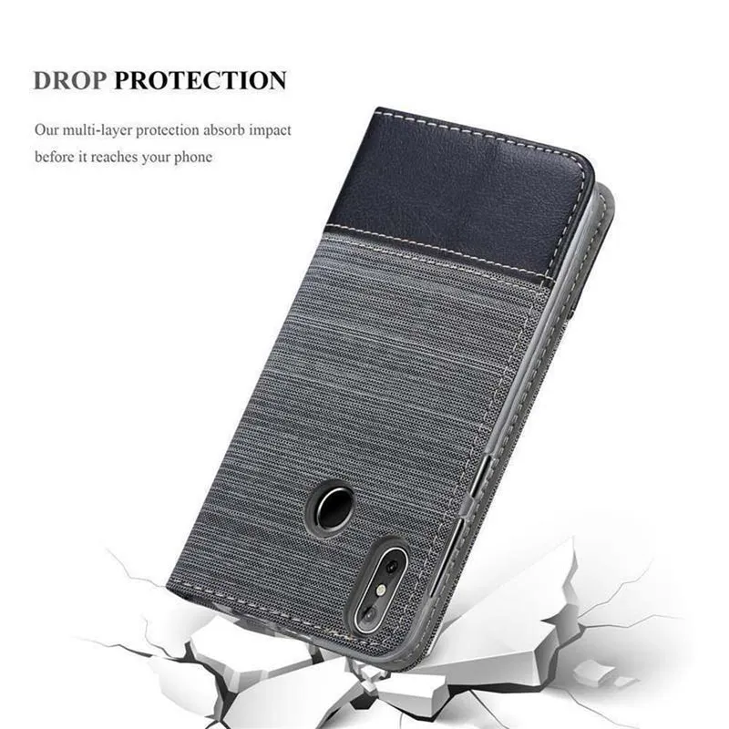 Cadorabo Hülle kompatibel mit Cubot J3 PRO Schutzhülle mit Magnetverschluss, Standfunktion und Kartenfach