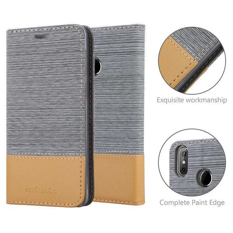Cadorabo Hülle kompatibel mit Cubot J3 PRO Schutzhülle mit Magnetverschluss, Standfunktion und Kartenfach