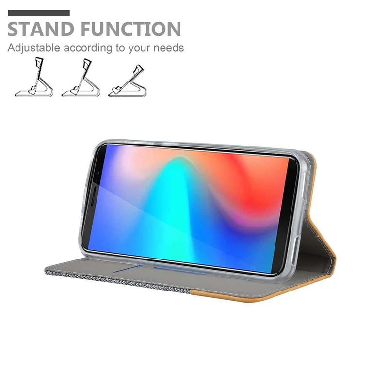 Cadorabo Hülle kompatibel mit Cubot J3 PRO Schutzhülle mit Magnetverschluss, Standfunktion und Kartenfach