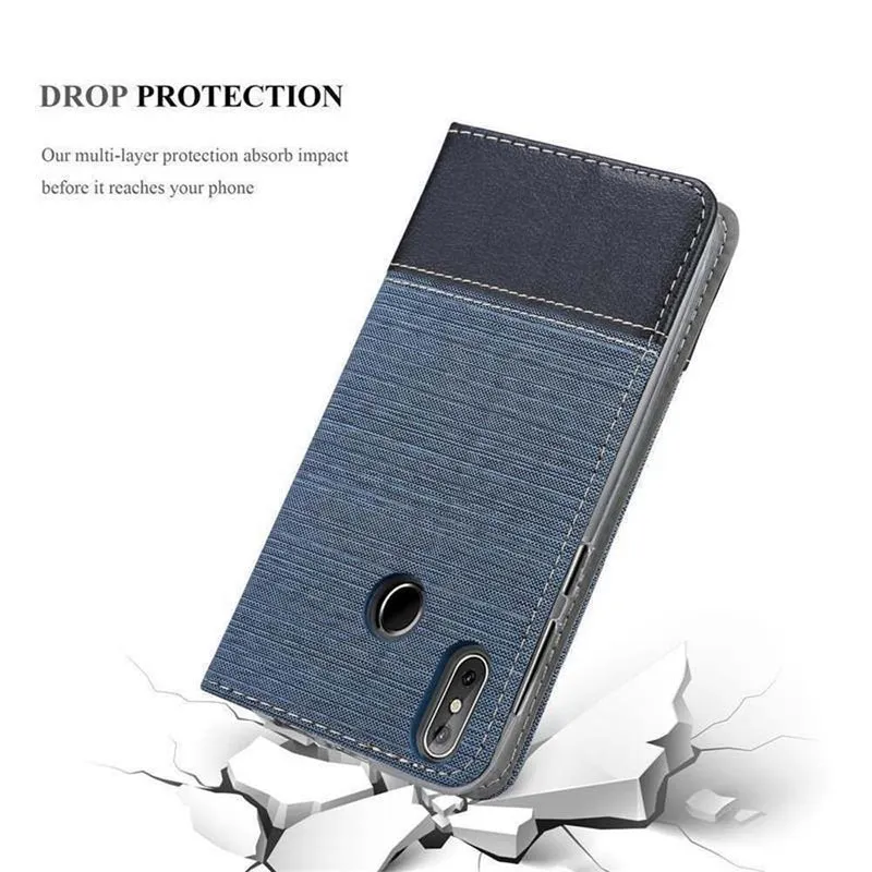 Cadorabo Hülle kompatibel mit Cubot J3 PRO Schutzhülle mit Magnetverschluss, Standfunktion und Kartenfach