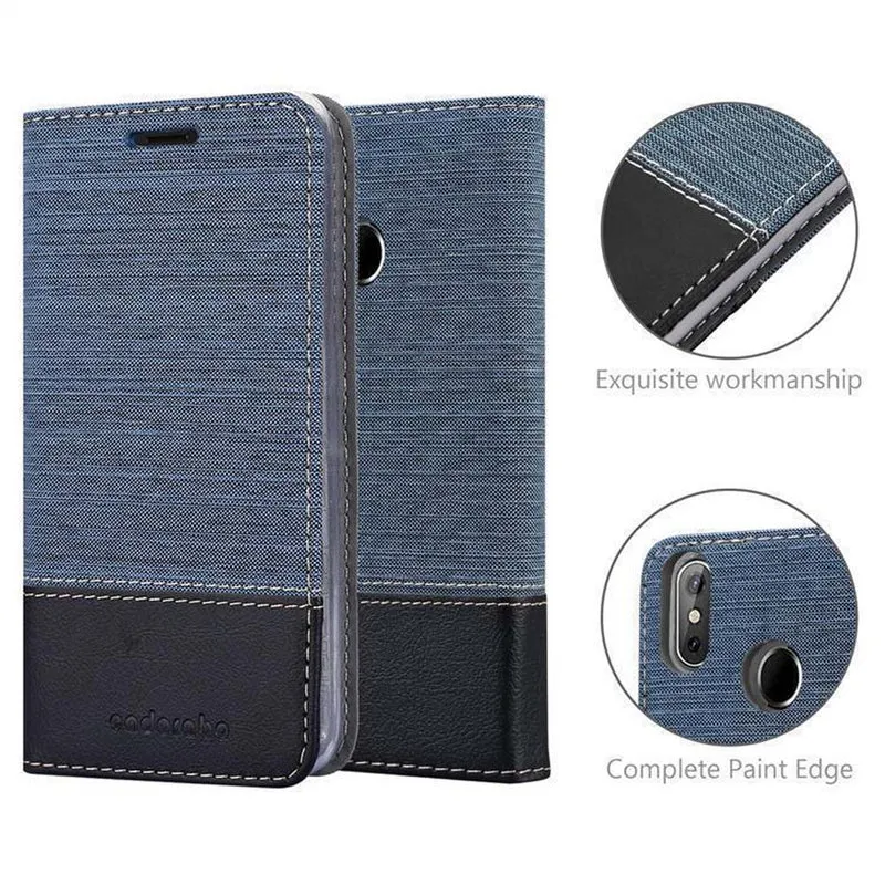 Cadorabo Hülle kompatibel mit Cubot J3 PRO Schutzhülle mit Magnetverschluss, Standfunktion und Kartenfach