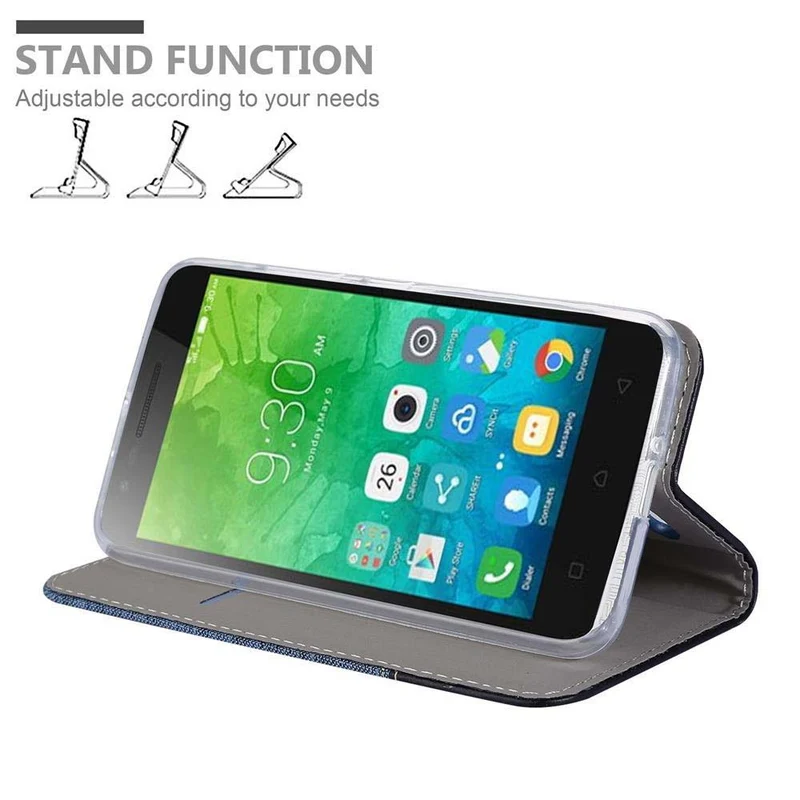 Cadorabo Hülle kompatibel mit Lenovo C2 Schutzhülle mit Magnetverschluss, Standfunktion und Kartenfach