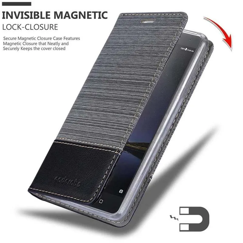Cadorabo Hülle kompatibel mit Lenovo P2 Schutzhülle mit Magnetverschluss, Standfunktion und Kartenfach