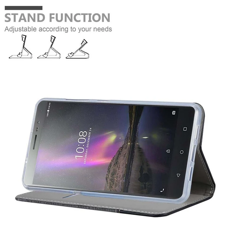 Cadorabo Hülle kompatibel mit Lenovo P2 Schutzhülle mit Magnetverschluss, Standfunktion und Kartenfach