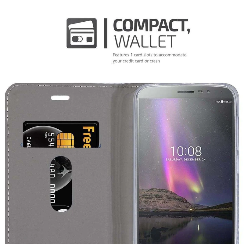 Cadorabo Hülle kompatibel mit Lenovo P2 Schutzhülle mit Magnetverschluss, Standfunktion und Kartenfach