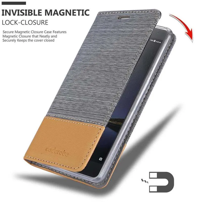 Cadorabo Hülle kompatibel mit Lenovo P2 Schutzhülle mit Magnetverschluss, Standfunktion und Kartenfach