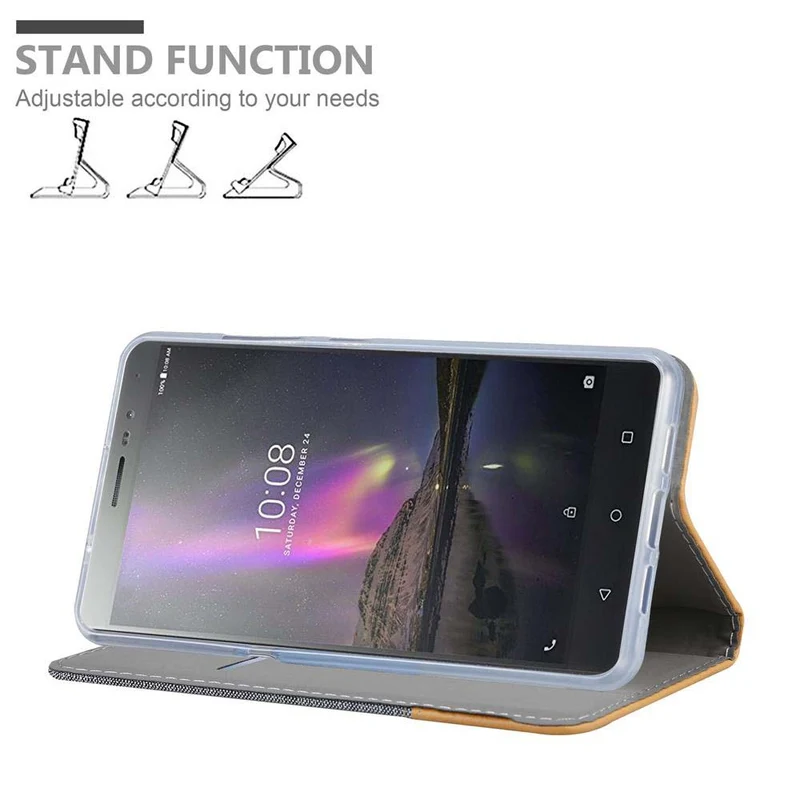 Cadorabo Hülle kompatibel mit Lenovo P2 Schutzhülle mit Magnetverschluss, Standfunktion und Kartenfach