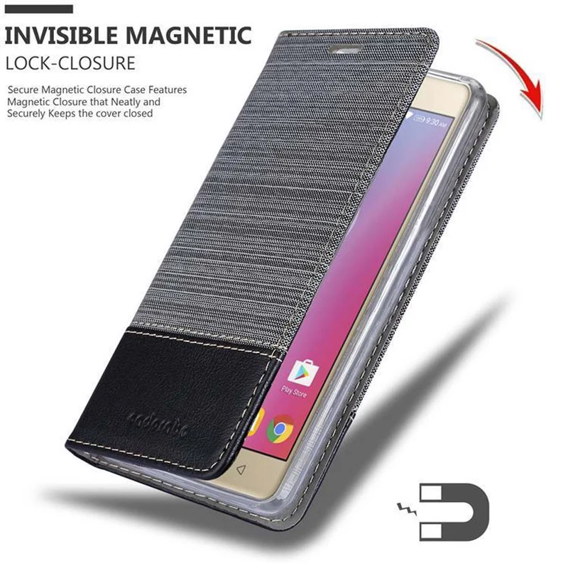 Cadorabo Hülle kompatibel mit Lenovo K6 NOTE Schutzhülle mit Magnetverschluss, Standfunktion und Kartenfach