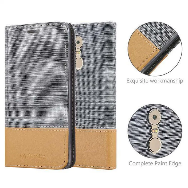 Cadorabo Hülle kompatibel mit Lenovo K6 NOTE Schutzhülle mit Magnetverschluss, Standfunktion und Kartenfach