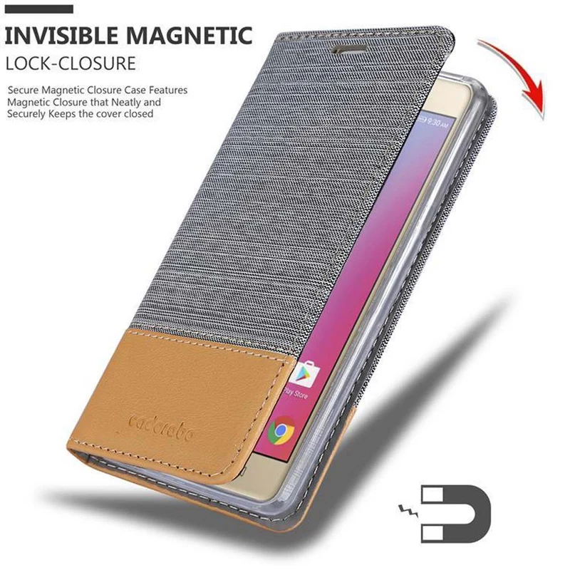 Cadorabo Hülle kompatibel mit Lenovo K6 NOTE Schutzhülle mit Magnetverschluss, Standfunktion und Kartenfach