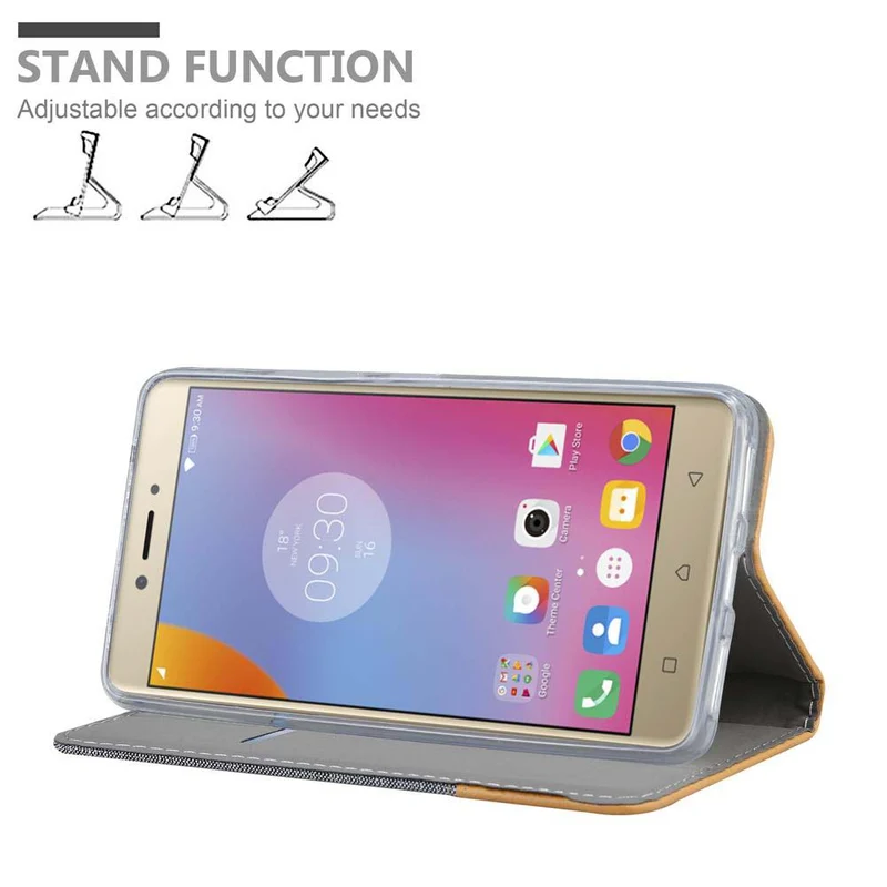 Cadorabo Hülle kompatibel mit Lenovo K6 NOTE Schutzhülle mit Magnetverschluss, Standfunktion und Kartenfach