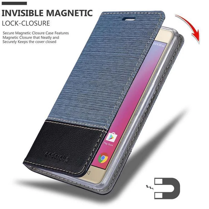 Cadorabo Hülle kompatibel mit Lenovo K6 NOTE Schutzhülle mit Magnetverschluss, Standfunktion und Kartenfach