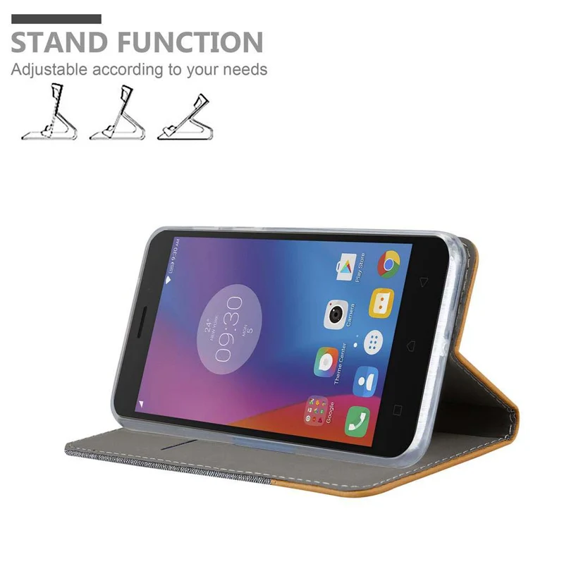 Cadorabo Hülle kompatibel mit Lenovo K6 / K6 POWER Schutzhülle mit Magnetverschluss, Standfunktion und Kartenfach