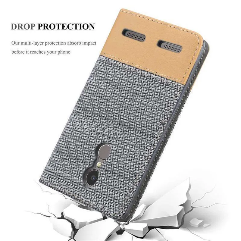Cadorabo Hülle kompatibel mit Lenovo K6 / K6 POWER Schutzhülle mit Magnetverschluss, Standfunktion und Kartenfach