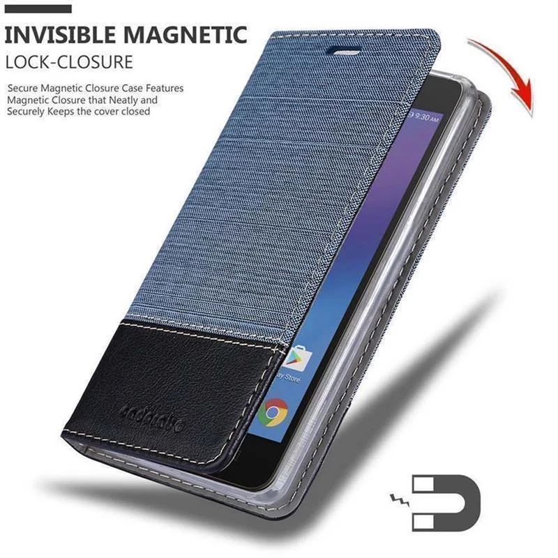 Cadorabo Hülle kompatibel mit Lenovo K6 / K6 POWER Schutzhülle mit Magnetverschluss, Standfunktion und Kartenfach
