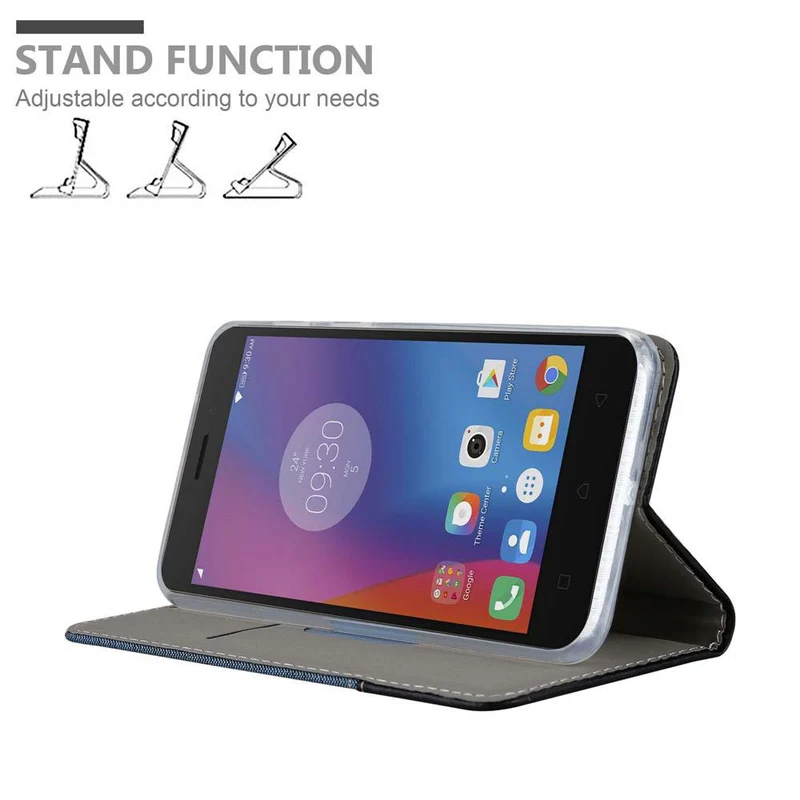 Cadorabo Hülle kompatibel mit Lenovo K6 / K6 POWER Schutzhülle mit Magnetverschluss, Standfunktion und Kartenfach