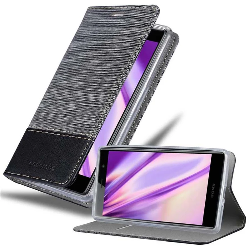 Cadorabo Hülle kompatibel mit Sony Xperia XZ2 PREMIUM Schutzhülle mit Magnetverschluss, Standfunktion und Kartenfach
