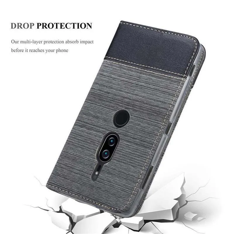 Cadorabo Hülle kompatibel mit Sony Xperia XZ2 PREMIUM Schutzhülle mit Magnetverschluss, Standfunktion und Kartenfach