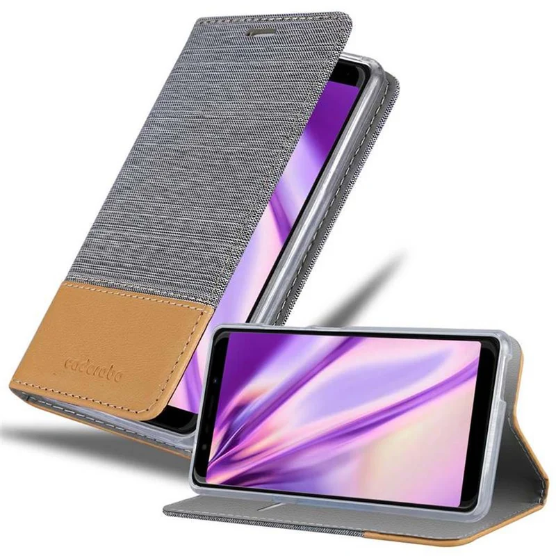 Cadorabo Hülle kompatibel mit WIKO VIEW GO Schutzhülle mit Magnetverschluss, Standfunktion und Kartenfach