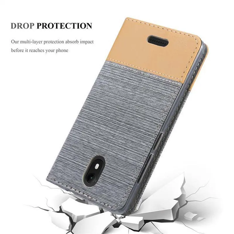 Cadorabo Hülle kompatibel mit WIKO VIEW GO Schutzhülle mit Magnetverschluss, Standfunktion und Kartenfach