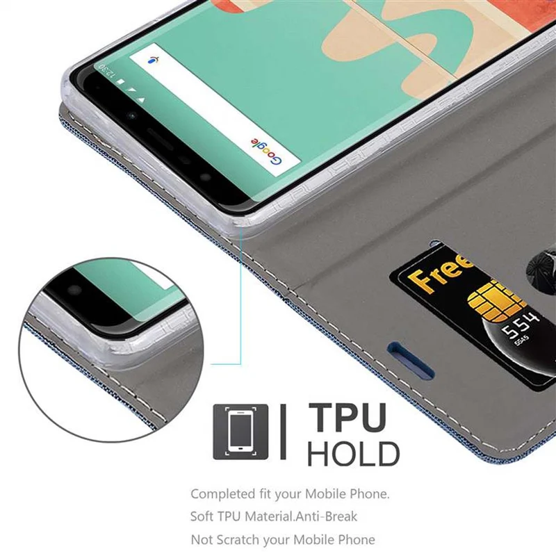 Cadorabo Hülle kompatibel mit WIKO VIEW GO Schutzhülle mit Magnetverschluss, Standfunktion und Kartenfach