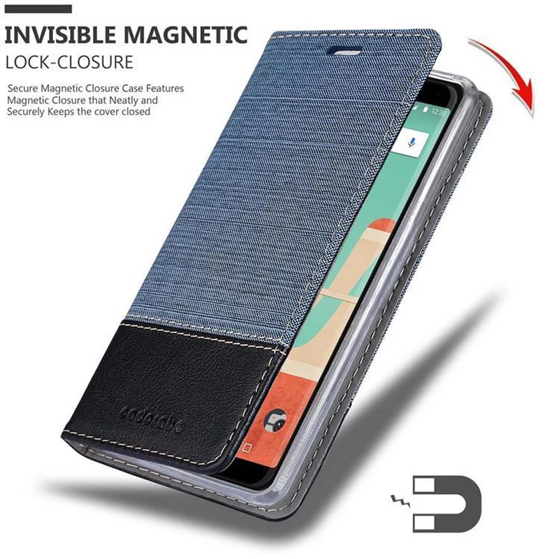 Cadorabo Hülle kompatibel mit WIKO VIEW GO Schutzhülle mit Magnetverschluss, Standfunktion und Kartenfach