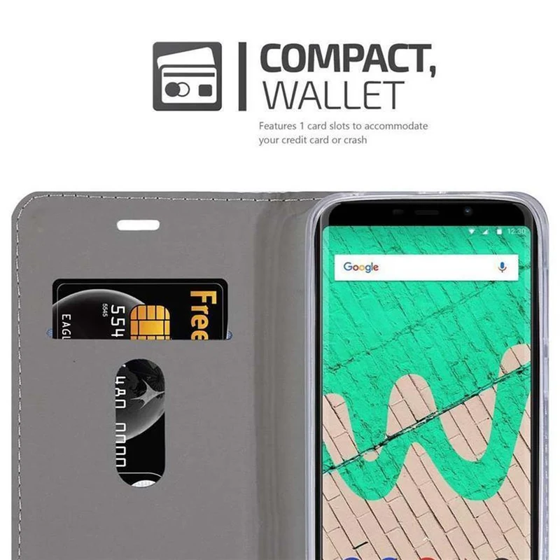 Cadorabo Hülle kompatibel mit WIKO VIEW MAX Schutzhülle mit Magnetverschluss, Standfunktion und Kartenfach
