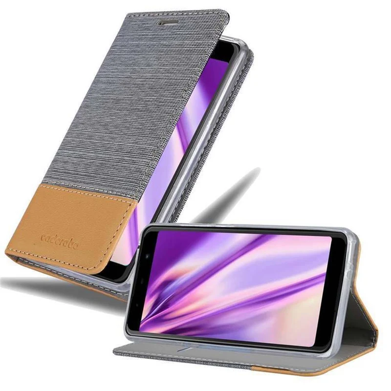 Cadorabo Hülle kompatibel mit WIKO LENNY 5 Schutzhülle mit Magnetverschluss, Standfunktion und Kartenfach