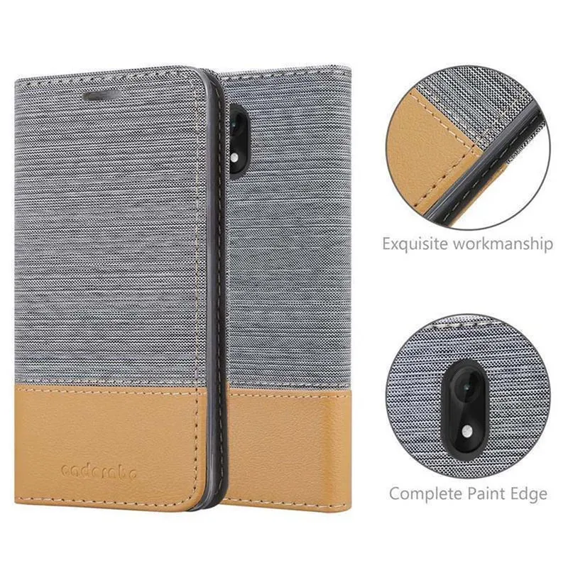 Cadorabo Hülle kompatibel mit WIKO LENNY 5 Schutzhülle mit Magnetverschluss, Standfunktion und Kartenfach