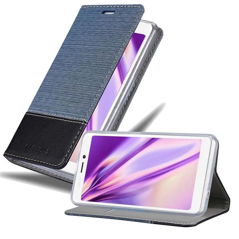 Cadorabo Hülle kompatibel mit WIKO JERRY 3 Schutzhülle mit Magnetverschluss, Standfunktion und Kartenfach