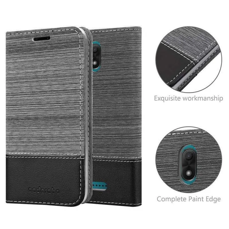 Cadorabo Hülle kompatibel mit WIKO JERRY 3 Schutzhülle mit Magnetverschluss, Standfunktion und Kartenfach