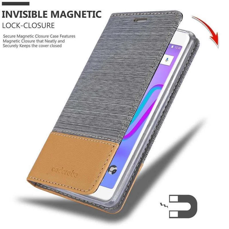 Cadorabo Hülle kompatibel mit WIKO JERRY 3 Schutzhülle mit Magnetverschluss, Standfunktion und Kartenfach