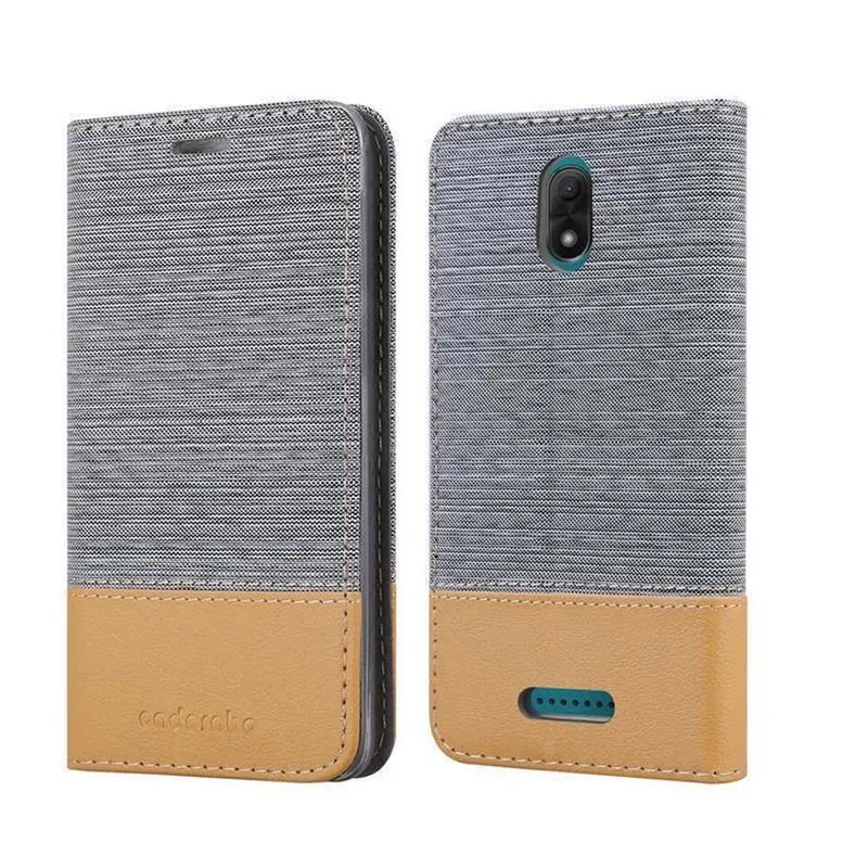Cadorabo Hülle kompatibel mit WIKO JERRY 3 Schutzhülle mit Magnetverschluss, Standfunktion und Kartenfach