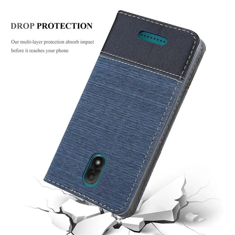 Cadorabo Hülle kompatibel mit WIKO JERRY 3 Schutzhülle mit Magnetverschluss, Standfunktion und Kartenfach