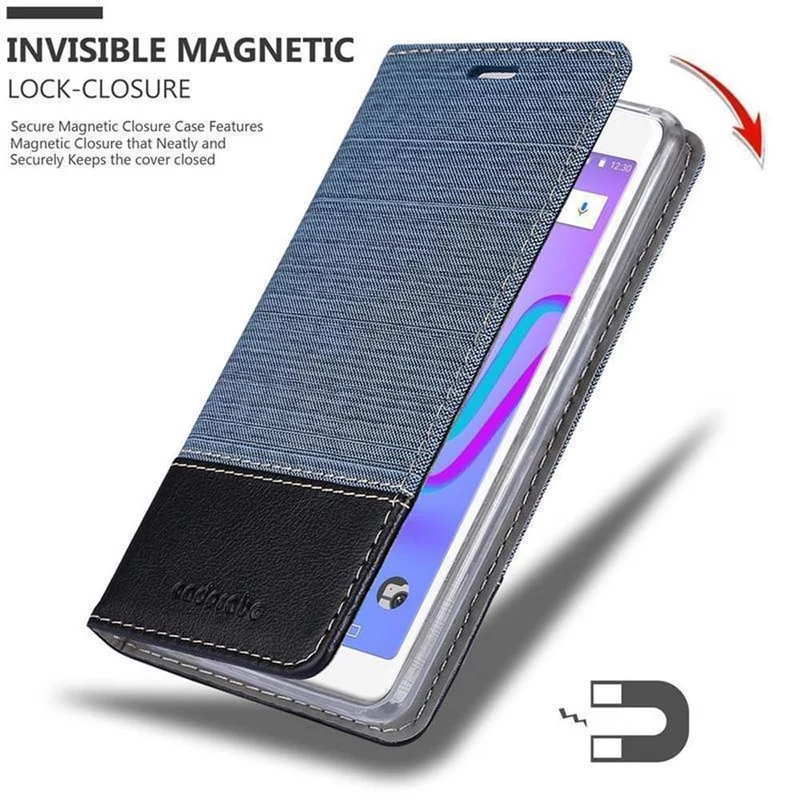 Cadorabo Hülle kompatibel mit WIKO JERRY 3 Schutzhülle mit Magnetverschluss, Standfunktion und Kartenfach