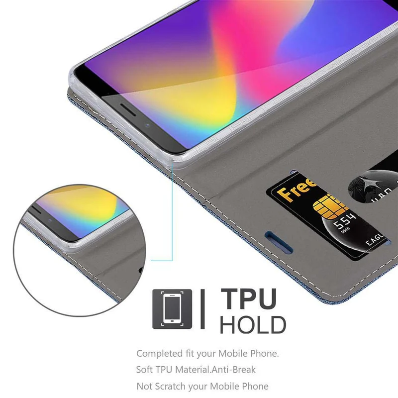 Cadorabo Hülle kompatibel mit ZTE Nubia N3 Schutzhülle mit Magnetverschluss, Standfunktion und Kartenfach