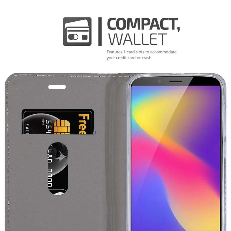 Cadorabo Hülle kompatibel mit ZTE Nubia N3 Schutzhülle mit Magnetverschluss, Standfunktion und Kartenfach