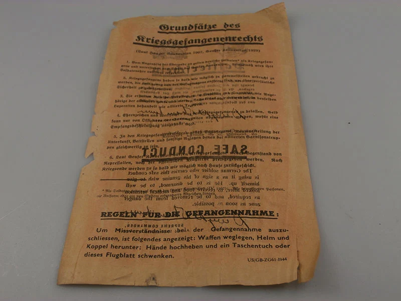 "Freies Geleit". Propaganda-Flyer